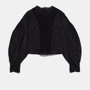 𝗡𝗪𝗧 𝗭𝗮𝗿𝗮 • Embroidered Top TRF